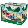 STAZIONE CON BIGLIETTERIA trenino BRIO treni in legno 33745 TRAIN STATION plastica SONORA età 3+