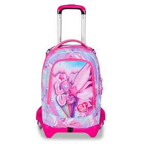 TROLLEY JACK seven PLUSHY RABBIT tre ruote 3WD vol 34 litri SJ GANG scuola ZAINO staccabile 3 IN 1