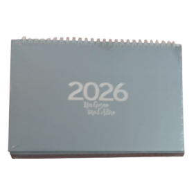 CALENDARIO 2026 da tavolo SPIRALATO biembi GRIGIO un giorno tira l'altro SCRIVANIA planner