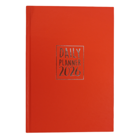 AGENDA 2026 biembi DAILY PLANNER brossura ROSSO giornaliera DAY