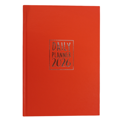 AGENDA 2026 biembi DAILY PLANNER brossura ROSSO giornaliera DAY