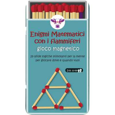 ENIGMI MATEMATICI CON I FIAMMIFERI gioco magnetico PORTATILE purple cow IN ITALIANO età 10+