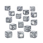 GREY KNIGHTS DICE cavalieri grigi SET DI 16 DADI warhammer 40k ARGENTATI età 12+