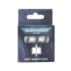 GREY KNIGHTS DICE cavalieri grigi SET DI 16 DADI warhammer 40k ARGENTATI età 12+