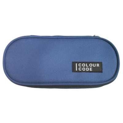 ASTUCCIO ROUND PLUS portapenne ovale COLOUR CODE organizzato OVAL seven BLU