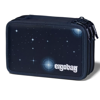 ASTUCCIO maxi 3 ZIP scuola ERGOBAG triplo scomparto ATMOSBEAR 2025 in materiale riciclato BLU