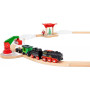 SET TRENO A VAPORE DI NATALE ferrovia BRIO treni in legno TRENINO A BATTERIA 36014 età 3+