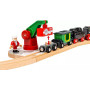 SET TRENO A VAPORE DI NATALE ferrovia BRIO treni in legno TRENINO A BATTERIA 36014 età 3+