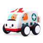 SET AUTO DI PELUCHE per bambini HAPE gioco morbido PULL BACK età 6 mesi +