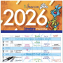 CALENDARIO 2026 biembi LUPO ALBERTO famiglia CM 30 X 30 da parete FAMILY PLANNER