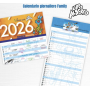 CALENDARIO 2026 biembi LUPO ALBERTO famiglia CM 30 X 30 da parete FAMILY PLANNER