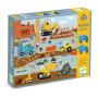 PUZZLE GIGANTE set con 12 + 5 pezzi IL CANTIERE djeco DJ07167 età 3+