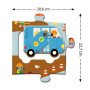 PUZZLE GIGANTE set con 12 + 5 pezzi IL CANTIERE djeco DJ07167 età 3+