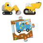 PUZZLE GIGANTE set con 12 + 5 pezzi IL CANTIERE djeco DJ07167 età 3+