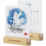 CALENDARIO 2026 con base in legno APHORISMS aforismi NEVER STOP DREAMING da scrivania LEGAMI
