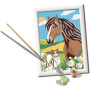 CREART kit artistico CAVALLO E GATTO ravensburger 10 COLORI con cornice e GLITTER età 7+