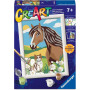 CREART kit artistico CAVALLO E GATTO ravensburger 10 COLORI con cornice e GLITTER età 7+