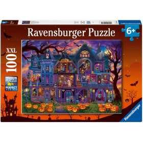 PUZZLE 100 PEZZI XXL ravensburger MONSTER HOUSE PARTY perfect age fit CASA DEI MOSTRI età 6+