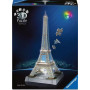TOUR EIFFEL LED monumento 3D PUZZLE senza colla RAVENSBURGER luminoso 243 PEZZI età 8+