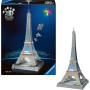 TOUR EIFFEL LED monumento 3D PUZZLE senza colla RAVENSBURGER luminoso 243 PEZZI età 8+