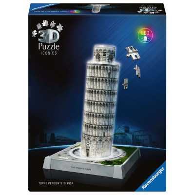 TORRE DI PISA LED monumento 3D PUZZLE senza colla RAVENSBURGER luminoso 231 PEZZI età 8+