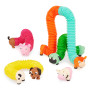 TUBI SENSORIALI che si allungano BATTAT lil barn buddies MIX & MATCH animali della fattoria 15 PEZZI età 12 mesi +