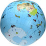 MAPPAMONDO gonfiabile ANIMALI caly MAXI diametro 50 cm GLOBO GEOGRAFICO età 3+