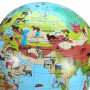 MAPPAMONDO gonfiabile ANIMALI caly MAXI diametro 50 cm GLOBO GEOGRAFICO età 3+