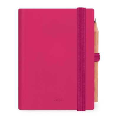 AGENDA 2026 legami MINI bigiornaliera 2-DAY da 12 mesi RASPBERRY rosa CON MATITA