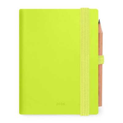 AGENDA 2026 legami MINI bigiornaliera 2-DAY da 12 mesi CHARTREUSE verde CON MATITA