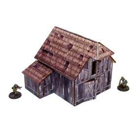 WW2 OSTFRONT VILLAGE BARN prepainted PRE DIPINTO miniature set EDIFICIO età 14+