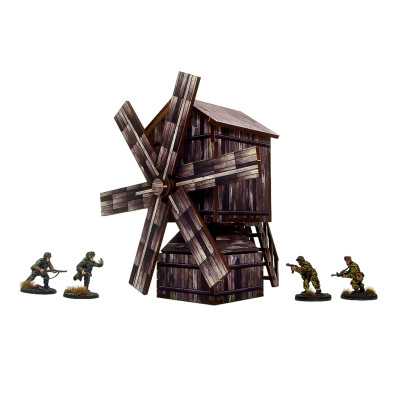 WW2 OSTFRONT VILLAGE WINDMILL prepainted PRE DIPINTO miniature set EDIFICIO età 14+