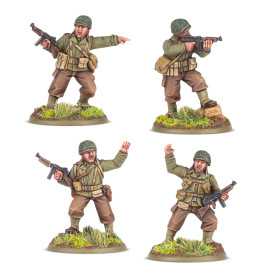 US RANGERS PLATOON COMMANDERS set di 4 miniature IN RESINA warlord games BOLT ACTION età 14+