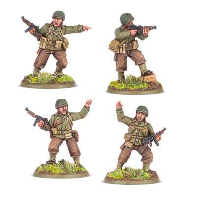 US RANGERS PLATOON COMMANDERS set di 4 miniature IN RESINA warlord games BOLT ACTION età 14+