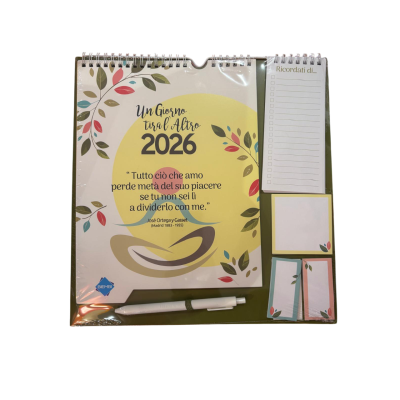 CALENDARIO 2026 da parete UN GIORNO TIRA L'ALTRO planner con aforismi BIEMBI