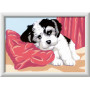 CREART kit artistico CUCCIOLO ravensburger 10 COLORI con cornice PUPPY età 7+
