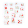 WHITE SCARS DICE set di 16 dadi BIANCHI E ROSSI games workshop WARHAMMER 40K età 12+