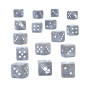 IRON HANDS DICE set di 16 dadi BIANCHI E GRIGI games workshop WARHAMMER 40K età 12+