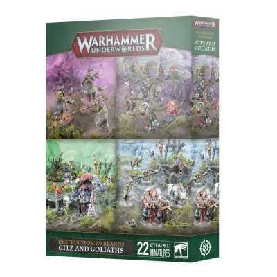 GITZ AND GOLIATHS destruction warbands WARHAMMER underworlds SET DI 22 MINIATURE età 12+