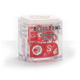 BLOOD BOWL DICE SET con 7 dadi ROSSI E BIANCHI games workshop TRASPARENTI età 12+