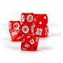 BLOOD BOWL DICE SET con 7 dadi ROSSI E BIANCHI games workshop TRASPARENTI età 12+
