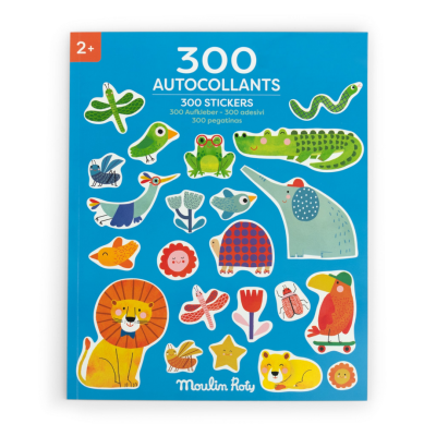 ALBUM DI 300 ADESIVI les toupitis MOULIN ROTY riposizionabili STICKERS età 2+