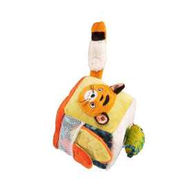 CUBO ATTIVITA' in tessuto TIGRE da appendere MOULIN ROTY dans la jungle TATTILE età 0+