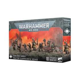 SQUADRA DI GUARDIE TRADITRICI traitor guardsmen sqiad CHAOS SPACE MARINES set di 10 miniature WARHAMMER 40K età 12+