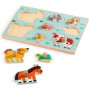 PUZZLE in legno DOG'N'CO grandi sagome DJECO animali DJ01122 età 12 mesi +