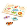 PUZZLE in legno HIPPO'N'CO grandi sagome DJECO animali DJ01123 età 12 mesi +