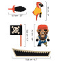 BILY CANNOT pirata con barca in legno ARTY TOYS action figure snodabile DJECO DJ06848 età 3+