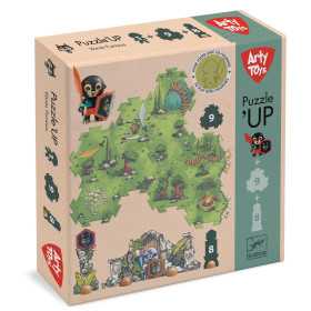 PUZZLE UP FURIOUS scenario da pavimento ARTY TOYS con action figure snodabile DJECO DJ06918 età 4+