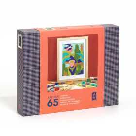 RICAMO SU CANOVACCIO kit artistico ATELIER 65 con cornice in legno DJECO DJ0_GA10065 età 15+
