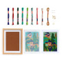 RICAMO SU CANOVACCIO kit artistico ATELIER 65 con cornice in legno DJECO DJ0_GA10065 età 15+
